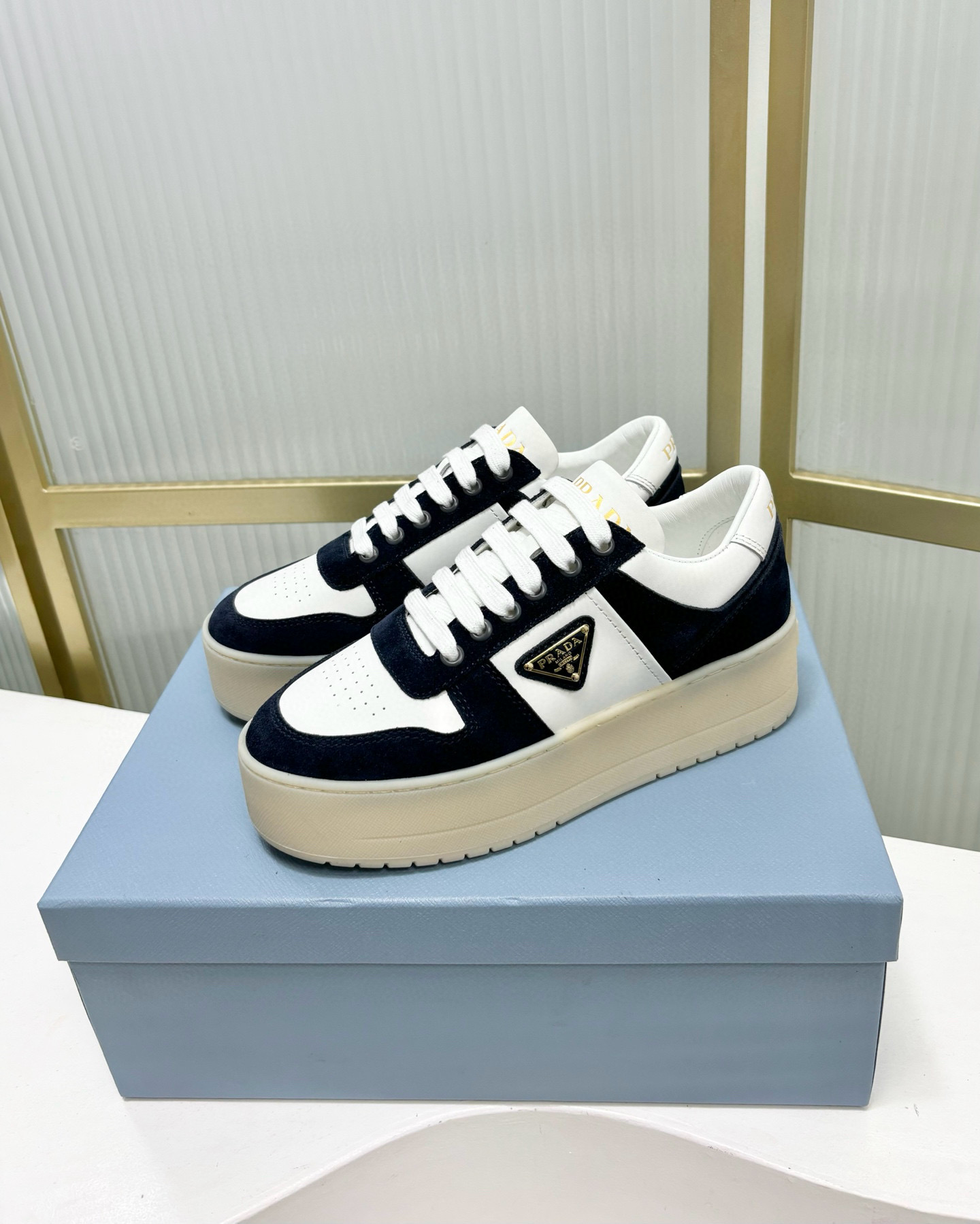 프라다 5cm 여자 스니커즈 신발 운동화