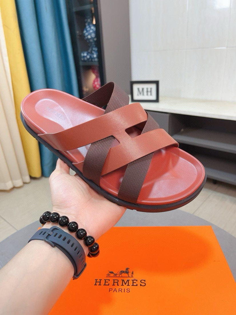 에르메스 남자 슬리퍼