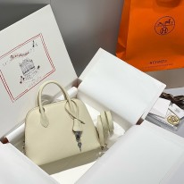 에르메스 볼링백 앱송가죽 여자가방