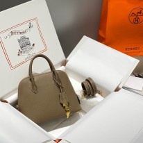 에르메스 볼링백 앱송가죽 여자가방