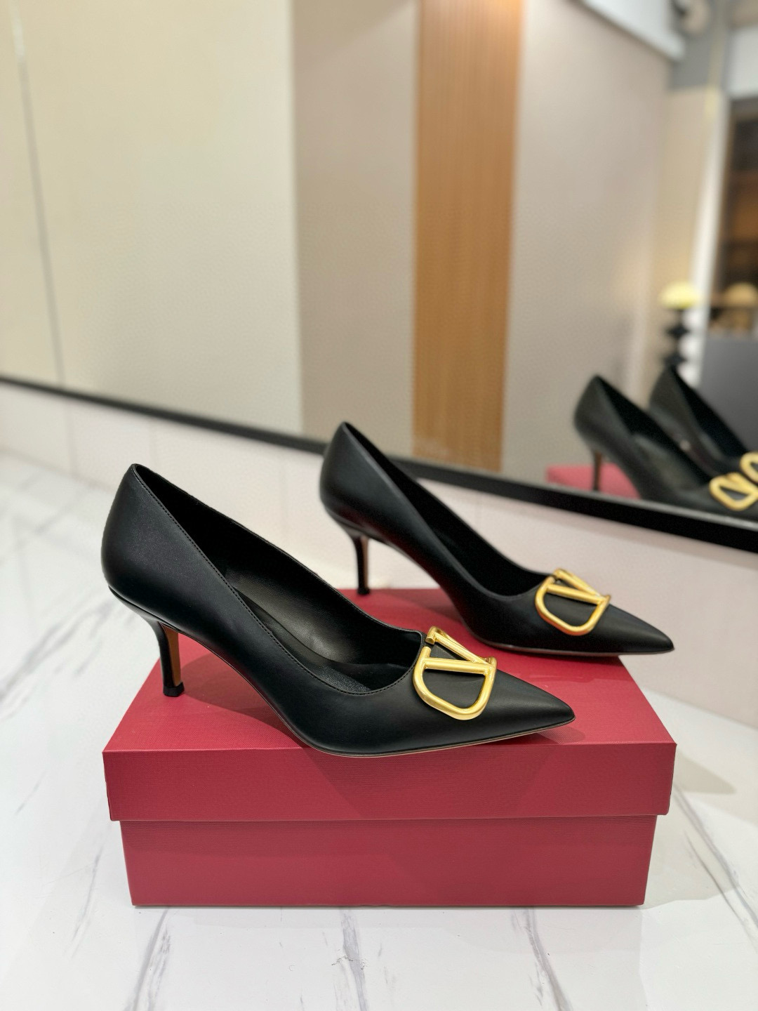 발렌티노 7.5cm 여자 신발 구두