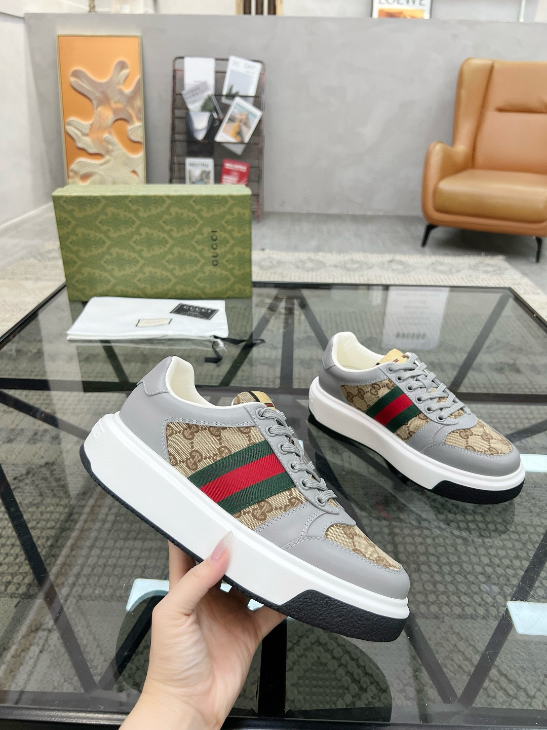 구찌 스크러너 남자 신발 운동화 스니커즈