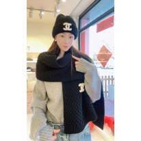 샤넬 겨울 모자 세트