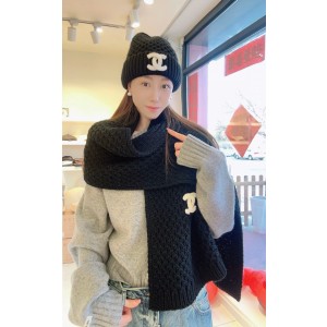 샤넬 겨울 모자 세트