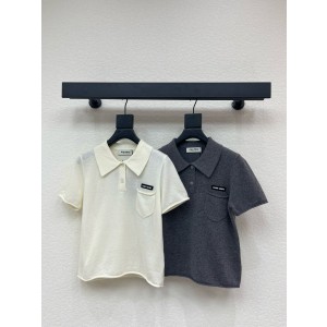 미우미우 2컬러 여자 반팔